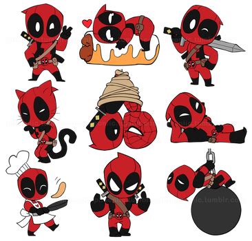 Deadpool stickers, Deadpool art, Deadpool cartoon