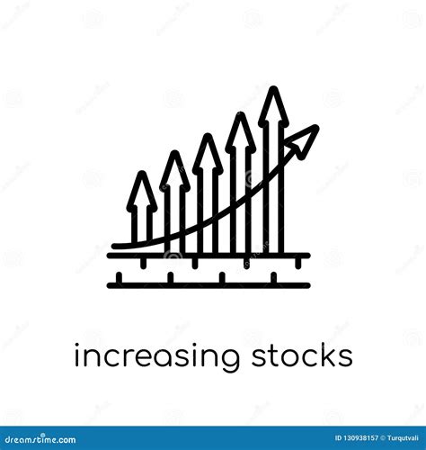 Linear Increasing Stocks Icon From Business And Analytics Outline Collection Thin Line