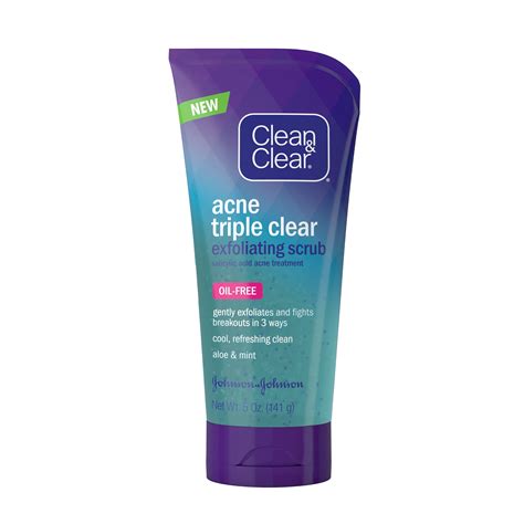 Clean And Clear Acne Triple Clear Exfoliating Scrub 5 Oz