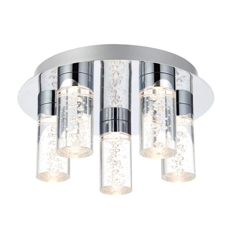 Hubble Bathroom Chrome Effect Ceiling Light Departments Diy At Bandq