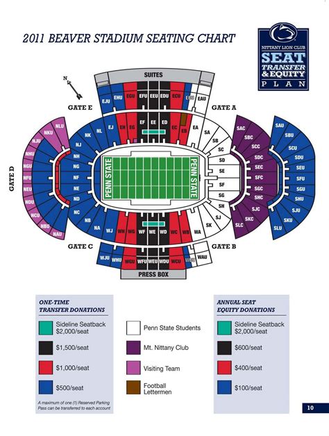 Beaver Stadium Seating Chart By Row