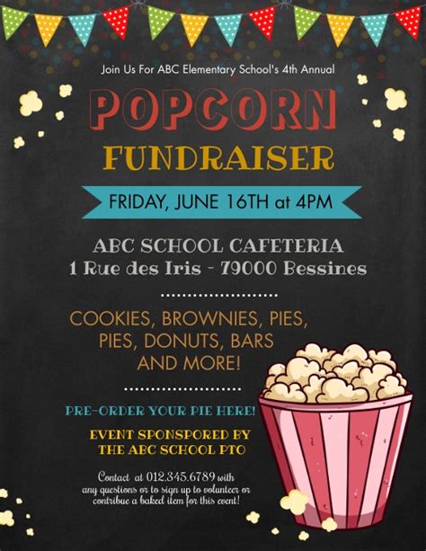 Copy Of Popcorn Flyer Fundraiser Postermywall