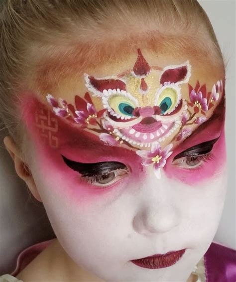 Pin By Lucy Jayne On Face Paint Chinese New Year Girl Face Painting