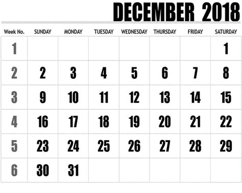 December 2018 Excel Calendar Print Calendar Excel Calendar 2018