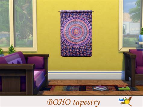 Boho Tapestry Set By Evi At Tsr Sims 4 Updates