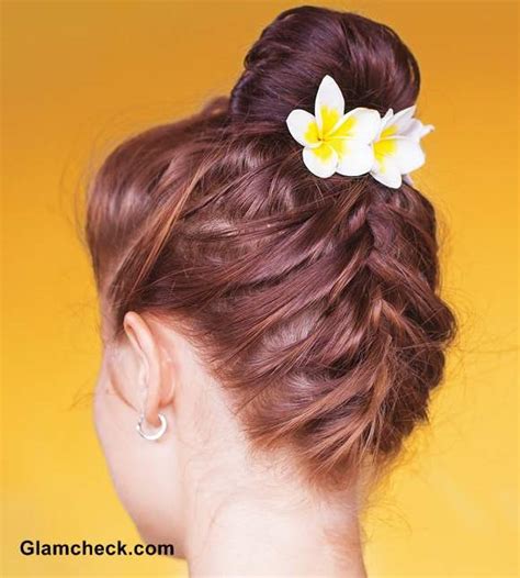 Hairstyle Diy Front And Back French Braid Top Knot