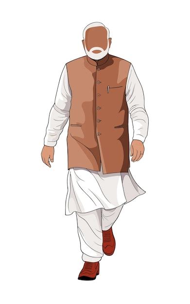 Premium Vector Indian Politician Wearing Kurta And Pajama Vector