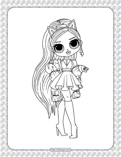 Printable Omg Fashion Doll Dazzle Coloring Page
