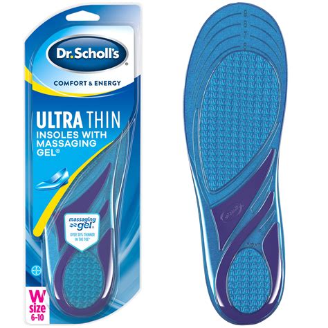 Dr Scholl S Massaging Gel Ultra Thin Insoles For Women 6 10 Inserts