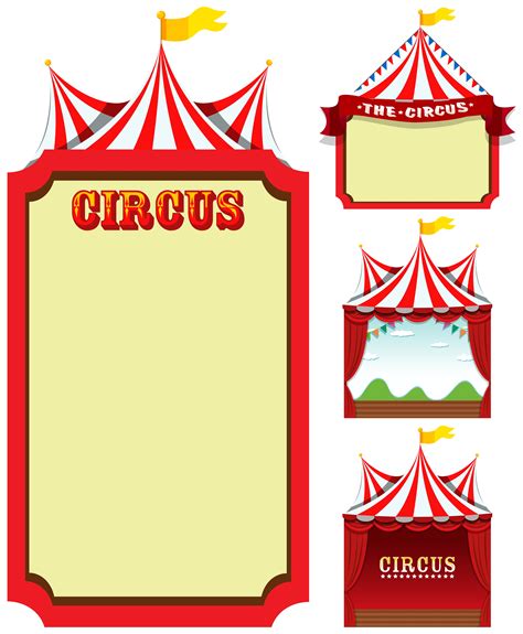 Set Of Circus Template 605462 Vector Art At Vecteezy