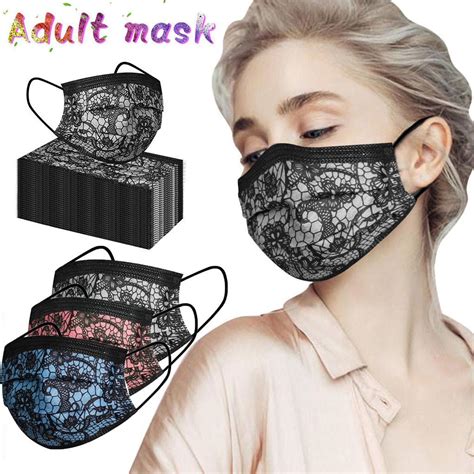 Buy Wl 50pc Adult Fashion Lace Disposable Protection Three Layer