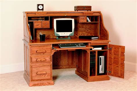 Buy Custom Made Deluxe Roll Top Desk Made To Order From Walnut Creek