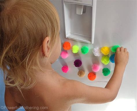 Magnetic Pom Poms For Toddlers And Preschoolers Toddler Preschool Fun