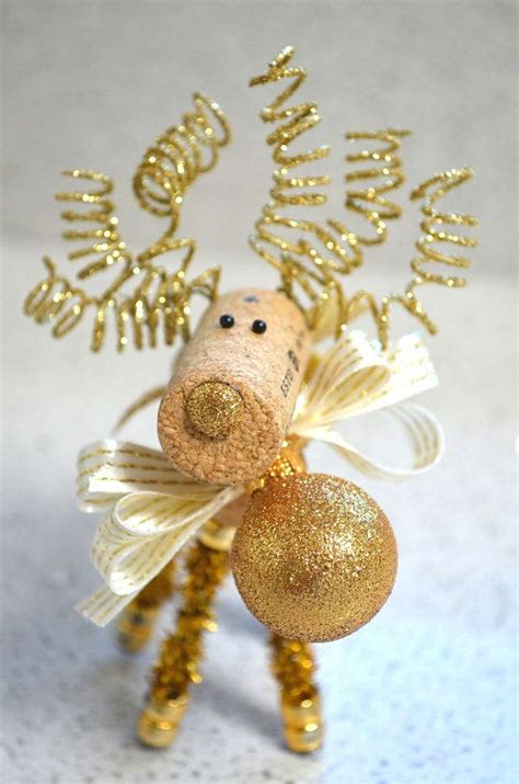 We were really looking forward to making these reindeer ornaments. Wine Cork Reindeer Ornament | Etsy | Wine cork ornaments ...