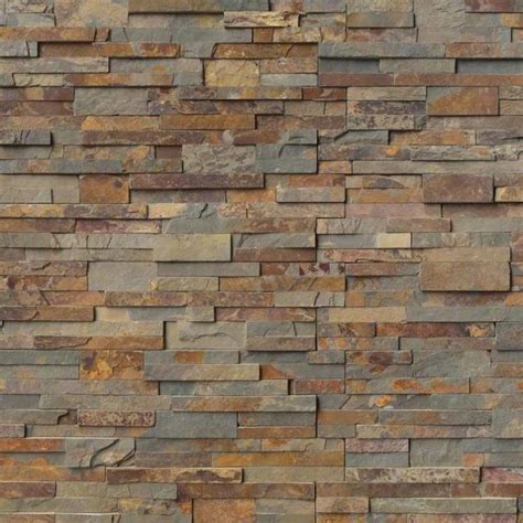 California Gold 6x24 Stacked Stone Ledger Panel In 2020 Slate Wall