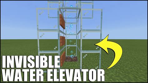 Invisible Water Elevator In Minecraft Bedrock Glitch Tutorial No Mods