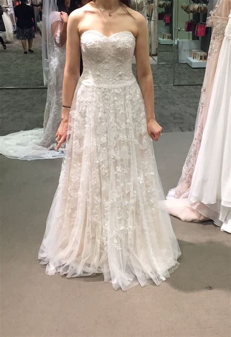Melissa Sweet Lace A Line Size 4 New Wedding Dress Nearly Newlywed