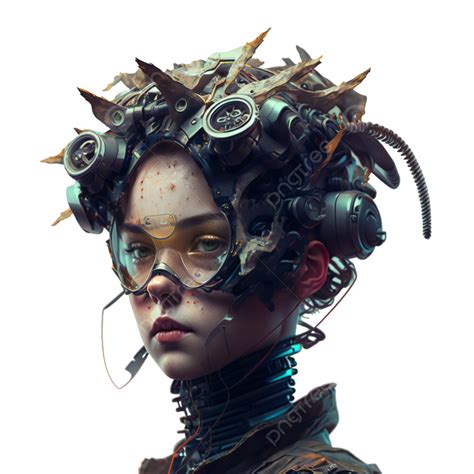 Stylish High Tech Futuristic Cyberpunk Style Movie Game Character