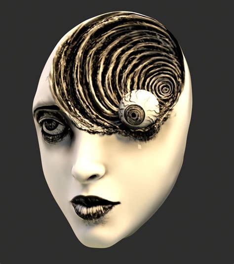 Uzumaki Junji Ito Mask 3d Model 3d Printable Cgtrader