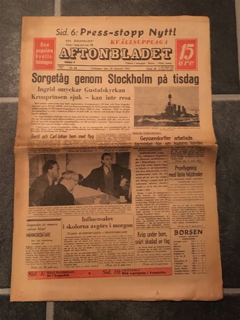 Aftonbladet 1947 406655455 ᐈ Köp på Tradera