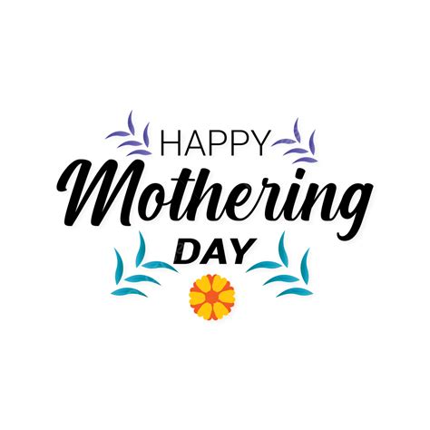 Happy Sunday Vector Png Images Orange Flower With Happy Mothering