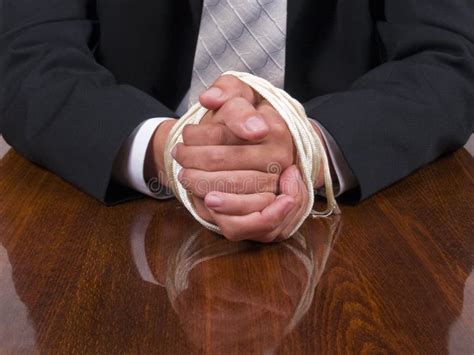 Business Man Tied Hands Stock Image Image Of Corporate 14823329
