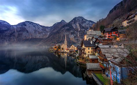 Descargar Fondos De Pantalla Hallstatt Otoño Sol Montañas Región De