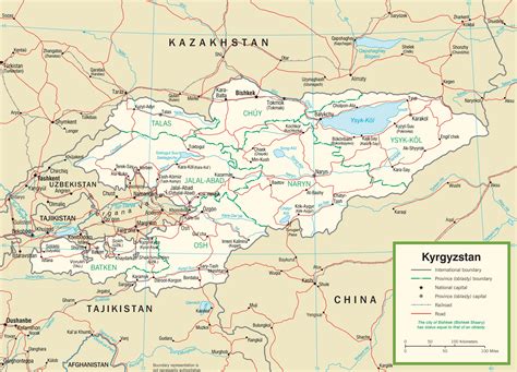 Detailed Political Map Of Kyrgyzstan Ezilon Maps Imag