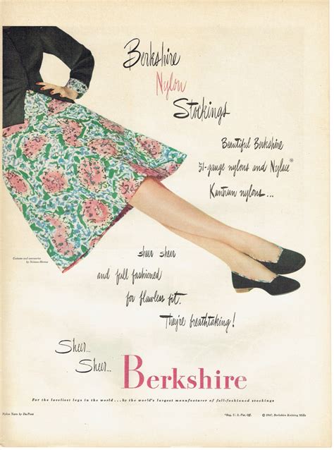 Berkshire Nylon Stockings Clothing Advertisement From Ephemerosity On Etsy Studio