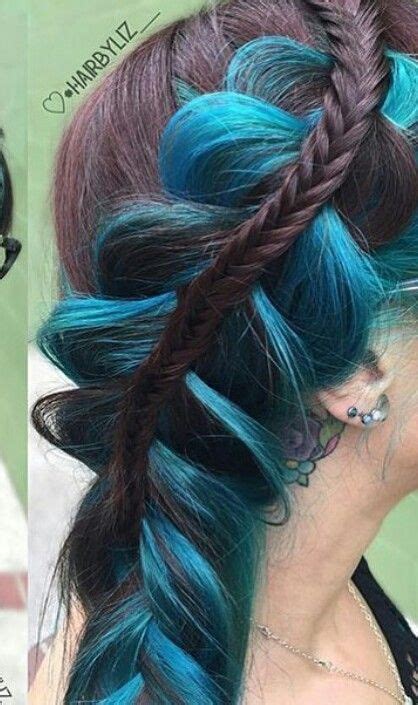 Teal Blue Braided Dyes Hair Color Hairfaery Wild Hair Color