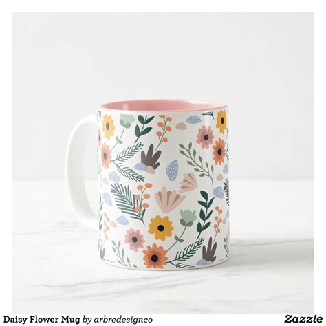 Daisy Flower Mug Zazzle Diy Pottery Painting Pottery Painting