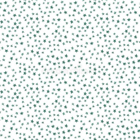 Starry Sky Seamless Pattern With Simple Stars On White Background