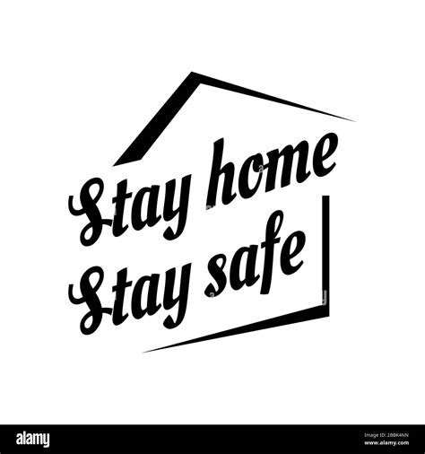 Bleib Zu Hause Stay Safe Schriftzug Typografie Logo Design Save