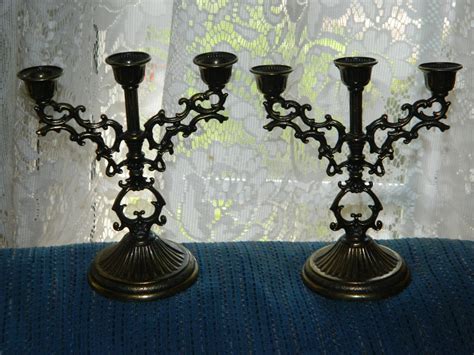 Vintage 2 Small Metal Candlestick Holders 2 Metal Holders Etsy In