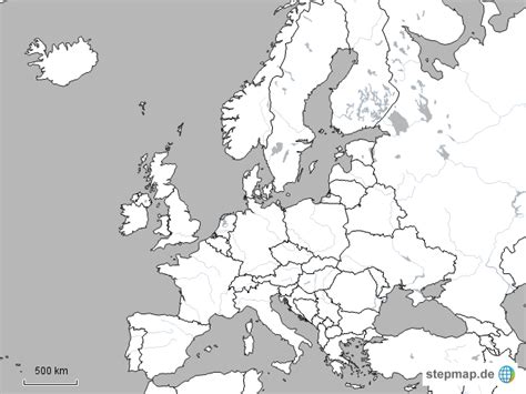 Notenblatt leer pdf kostenlos klavier drucken leeres blanko leere europakarte deutschlandkarte ausdrucken bundeslnder karte tabelle zum malvorlagen word a4. StepMap - stumme Karte Europa weiß 2 - Landkarte für Deutschland
