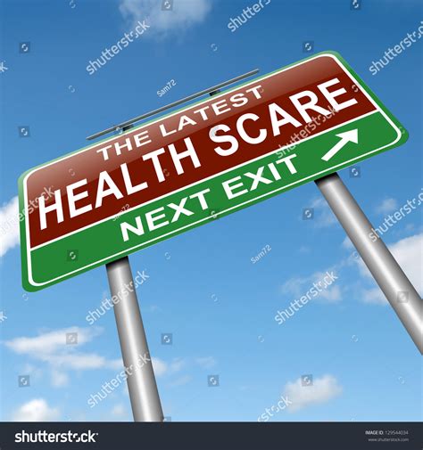 Illustration Depicting A Sign With A Health Scare Concept. - 129544034