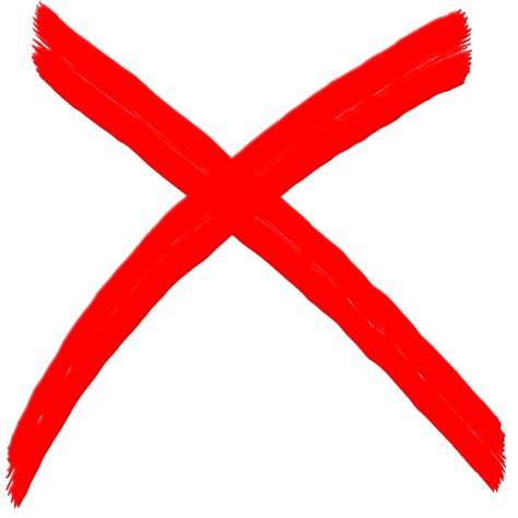 Símbolo X Vermelho Png