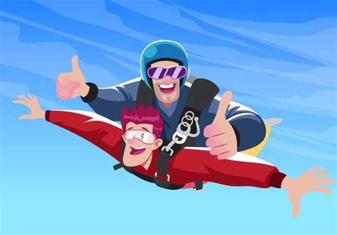Download Skydiving Sport Vector Scene For Free Clip Art Art Student Art