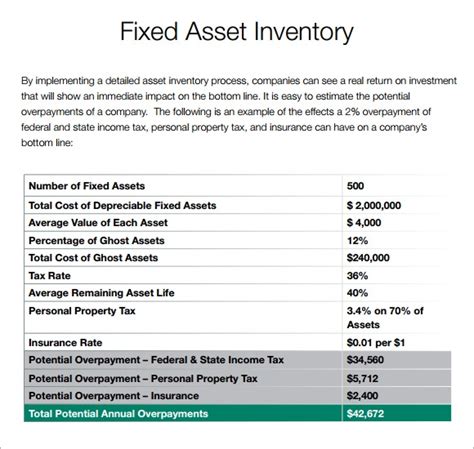 Free 9 Asset Inventory Templates In Ms Word Pdf