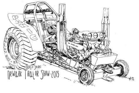 Martin Squires Automotive Illustration The Newark Vintage Tractor