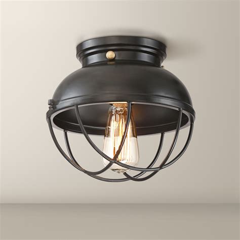 360 Lighting Vintage Industrial Ceiling Light Flush Mount Fixture Led