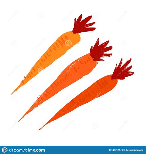 Carrot Icon Isolated On White Cartoon Doodle Vector Illustration