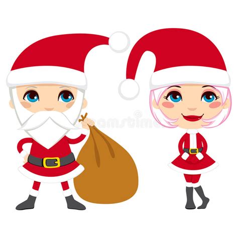 Santa Claus And Mrs Claus Stock Illustration Illustration Of Couple 16432312