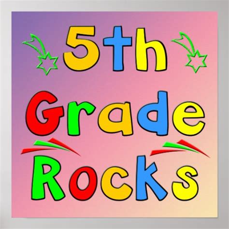 5th Grade Rocks Poster Zazzle