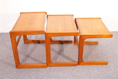 Mid Century Modern Scandinavian Teak Nesting Tables For Sale At Pamono