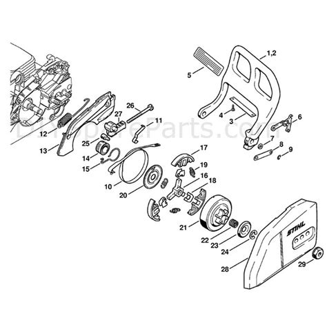 Stihl Ms 180 Chainsaw Ms180c B D Parts Diagram Hand Guard Stihl