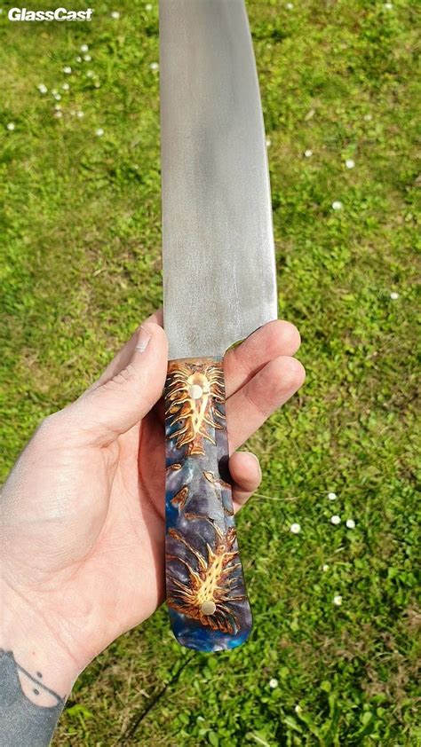 Resin And Fir Cone Knife Handles Glasscast