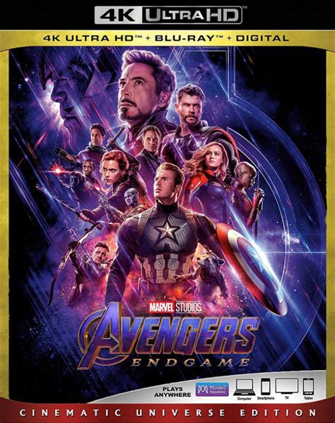 Marvel Shares Avengers Endgame 4k Ultra Hd Blu Ray Details