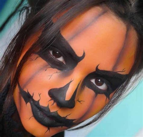 Frightening Jack O Lantern Makeup Tutorial Halloween Face Paint Ideas