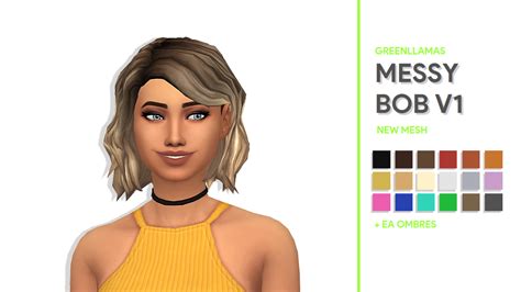 Sims 4 Maxis Match Finds — Greenllamas Messy Bob Hairs